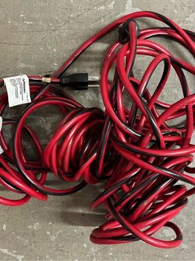 Husky Heavy-Duty Red and Black Extension/Power Cord 50FT Like New!